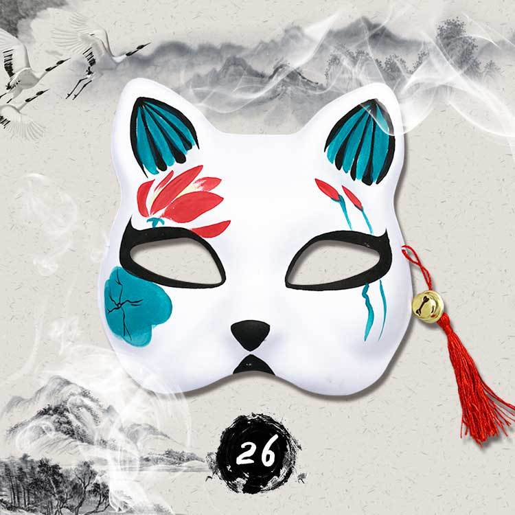 Anime hand painted fox mask - Krosscanada