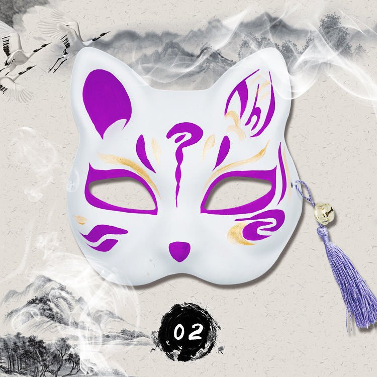 Anime hand painted fox mask - Krosscanada