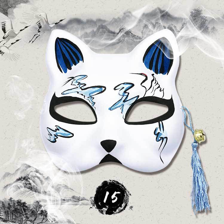 Anime hand painted fox mask - Krosscanada
