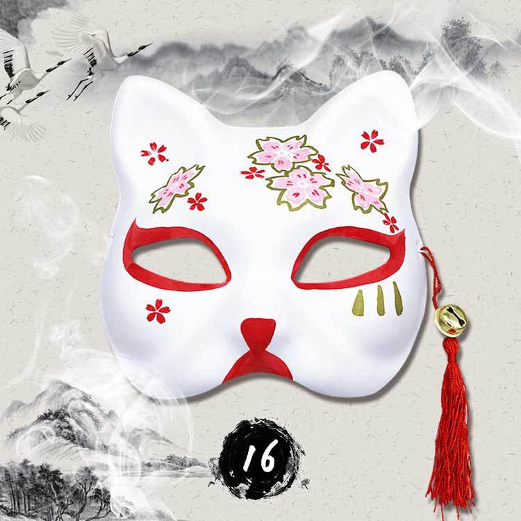 Anime hand painted fox mask - Krosscanada