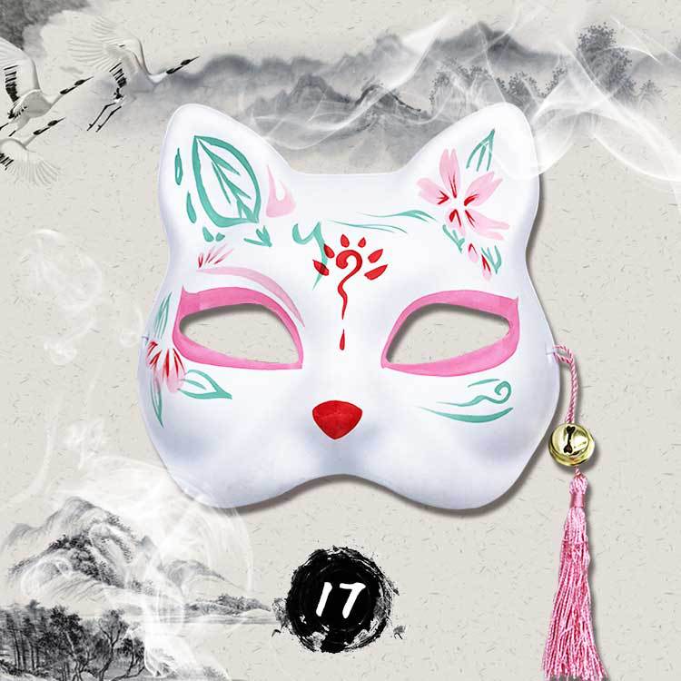 Anime hand painted fox mask - Krosscanada