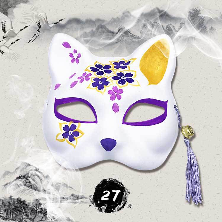Anime hand painted fox mask - Krosscanada
