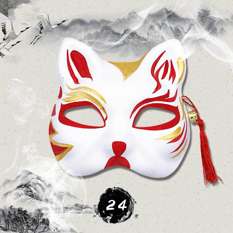 Anime hand painted fox mask - Krosscanada