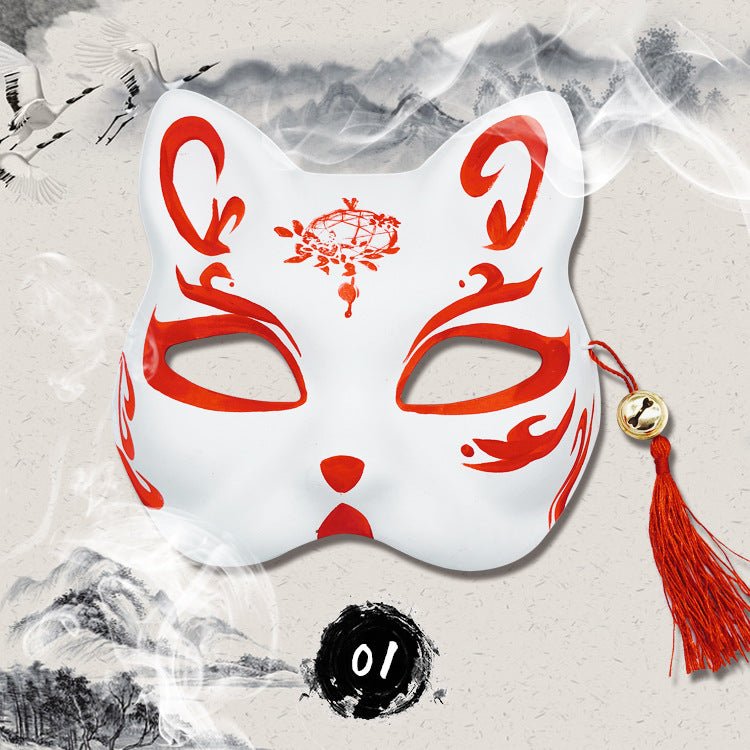 Anime hand painted fox mask - Krosscanada