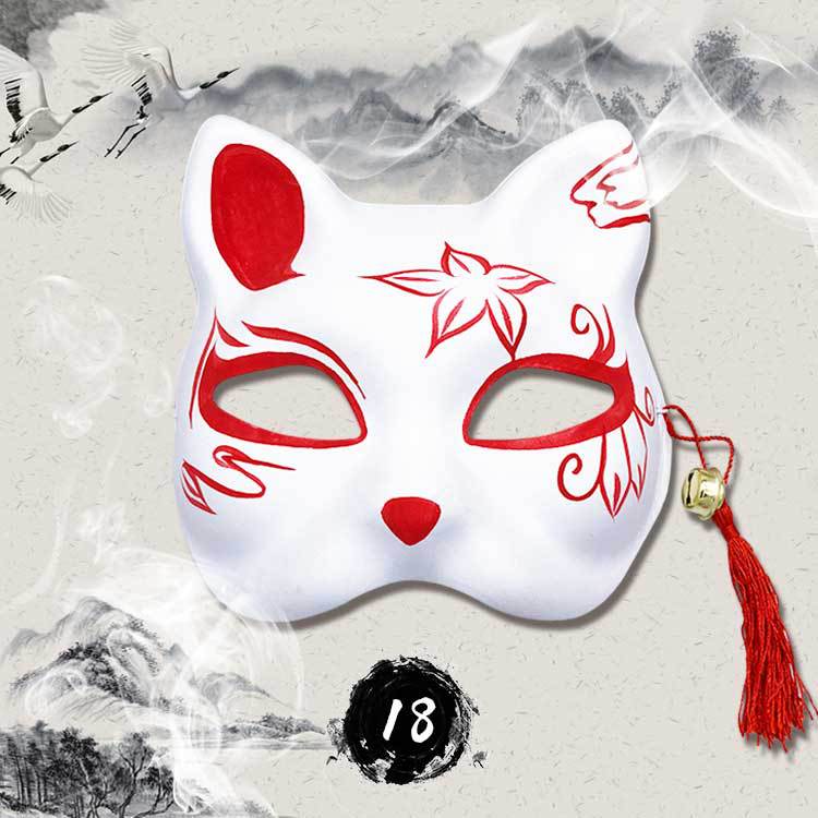Anime hand painted fox mask - Krosscanada