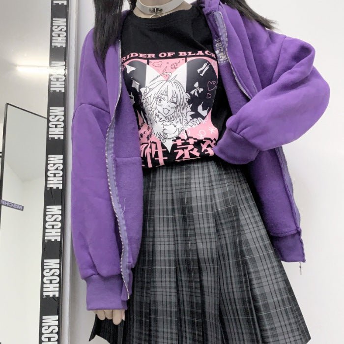 Anime print loose short sleeves - Krosscanada