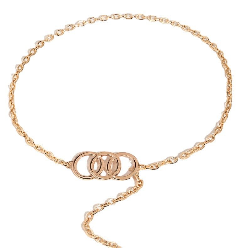 Atmospheric Metal Pendant Waist Chain Women Accessories - Krosscanada