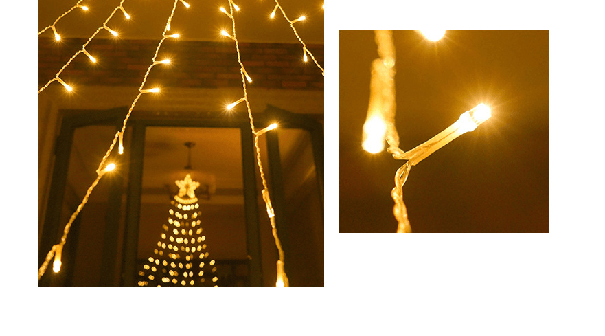 LED Pentagram Waterfall Lights Running Water Christmas - KKscollecation