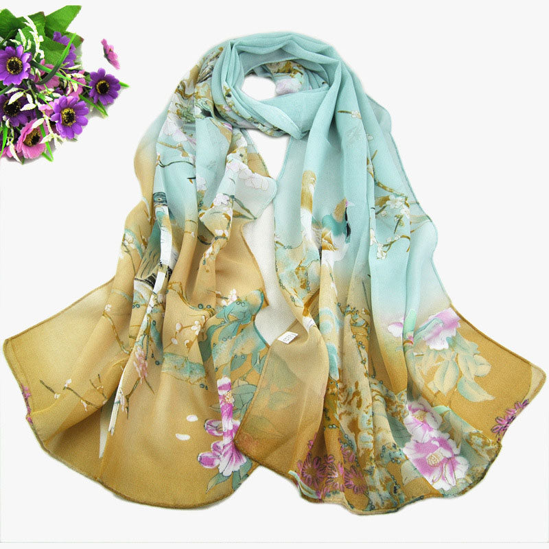 Chiffon Printed Chiffon Scarf For Women - KKscollecation