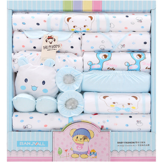 18-piece Cotton Newborn Gift Box Baby Clothes Set Newborn Baby Underwear Supplies - KKscollecation