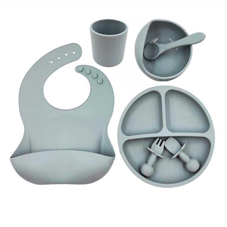 Baby Cutlery Set Silicone Bib Silicone Cup Spoon - Krosscanada