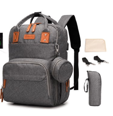 Baby Diaper Backback Large Capacity Mummy Nappy Bag Multifunctional Daypack with Pacifier Holder Changing Pad Stroller S - Krosscanada