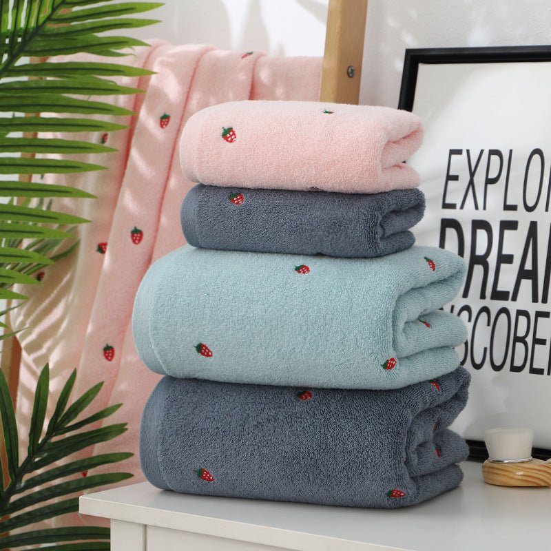 Bath Towel Pure Cotton Embroidery Gift Bath Towel - Krosscanada