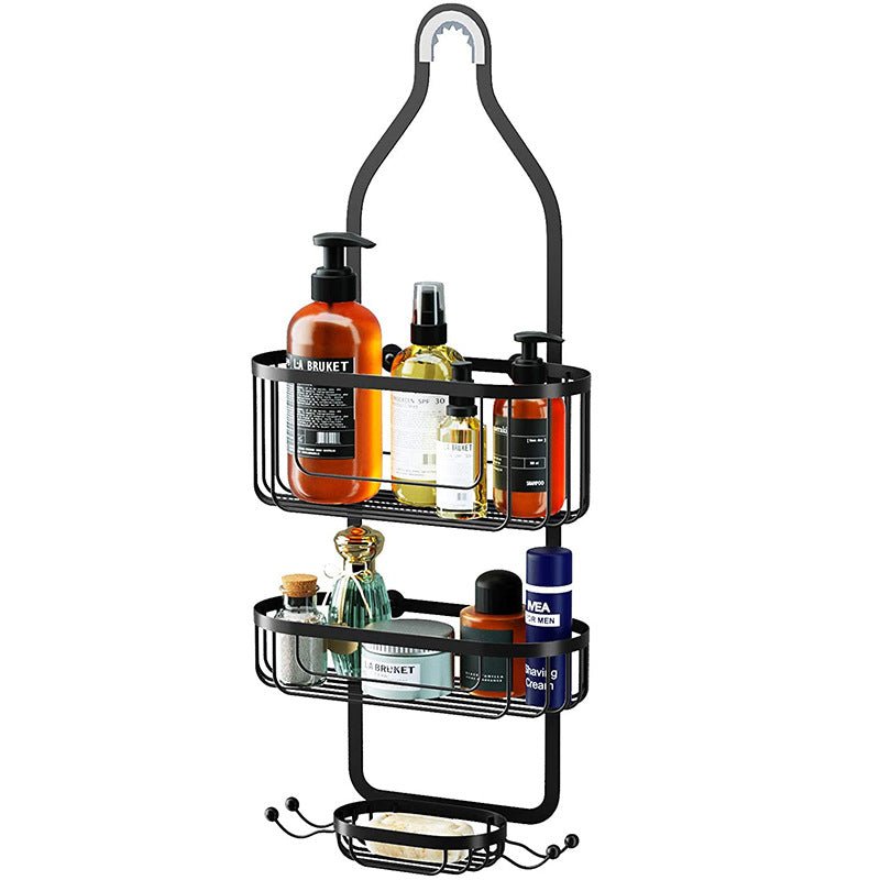 Bathroom In - wall Shower Shelf Toilet Free Installation 3 - layer Hanging Basket - Krosscanada