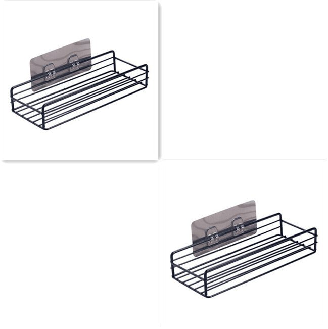 Bathroom Shelf Corner Frame Shower Wrought Iron Kitchen Accessories Storage Rack Holder Bathroom Shelves Bathroom Equipment - Krosscanada