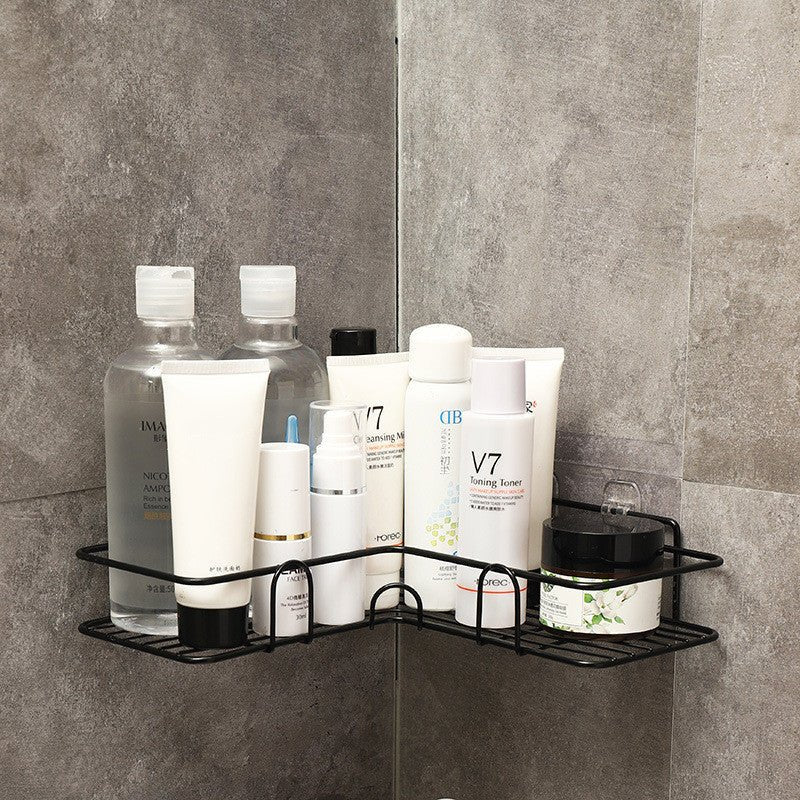 Bathroom Shelf Corner Frame Shower Wrought Iron Kitchen Accessories Storage Rack Holder Bathroom Shelves Bathroom Equipment - Krosscanada