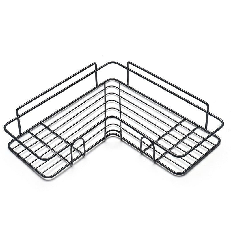 Bathroom Shelf Corner Frame Shower Wrought Iron Kitchen Accessories Storage Rack Holder Bathroom Shelves Bathroom Equipment - Krosscanada