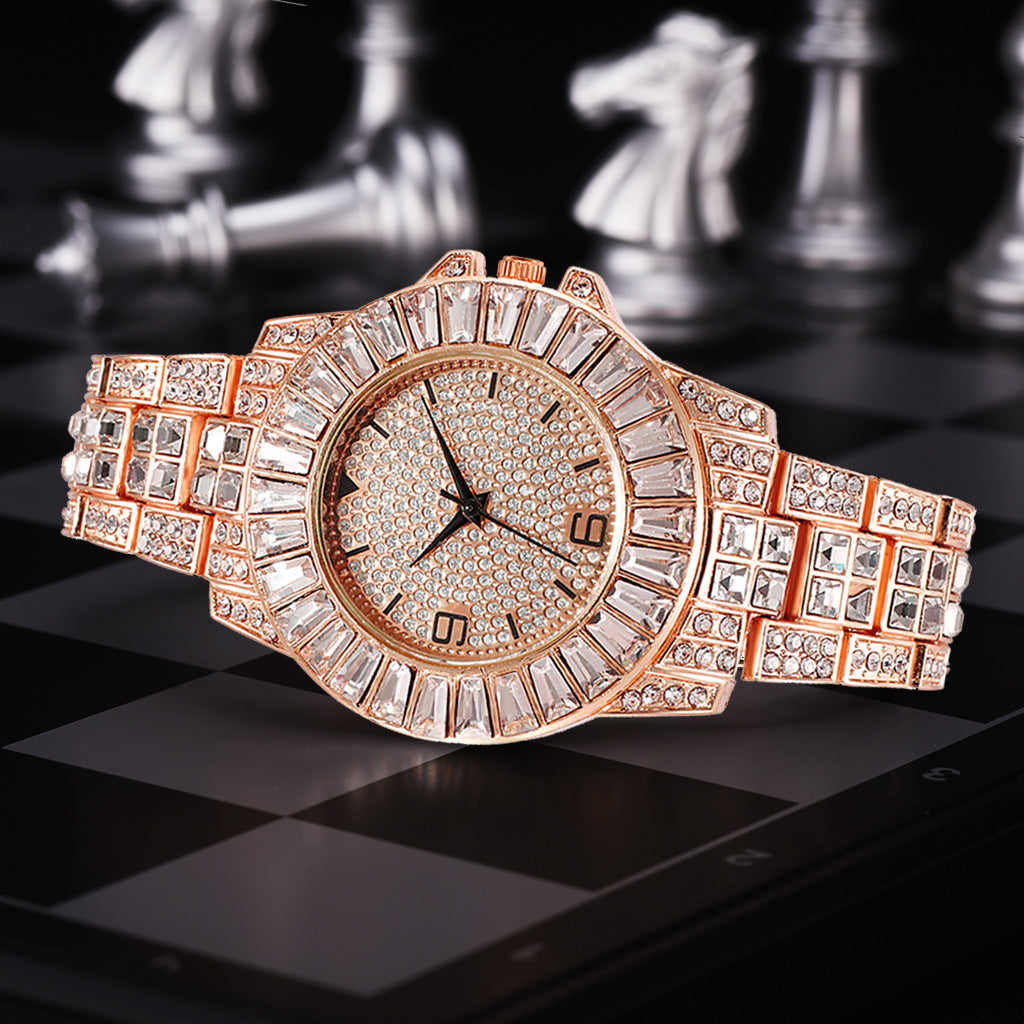 Ladies Hip Hop Chain Full Diamond Watch - KKscollecation