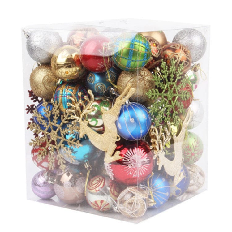 Bucketed Plastic Shiny Matte Christmas Balls - Krosscanada