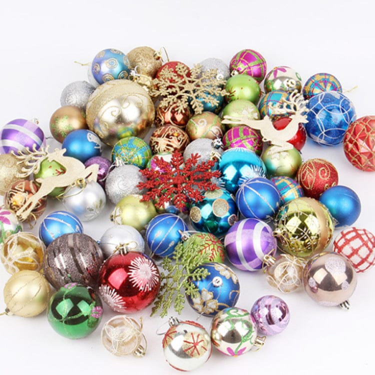 Bucketed Plastic Shiny Matte Christmas Balls - Krosscanada