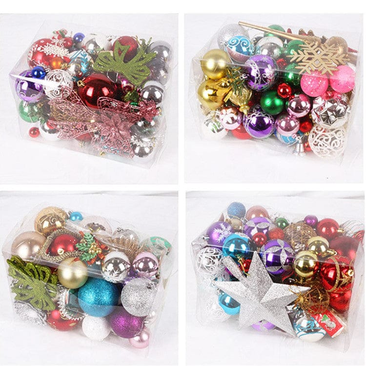 Bucketed Plastic Shiny Matte Christmas Balls - Krosscanada