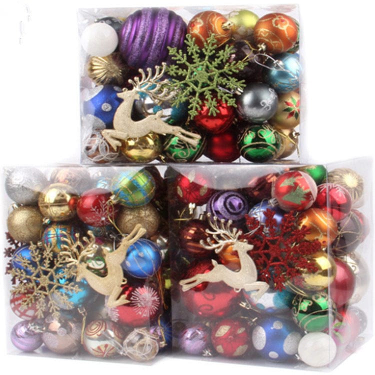 Bucketed Plastic Shiny Matte Christmas Balls - Krosscanada