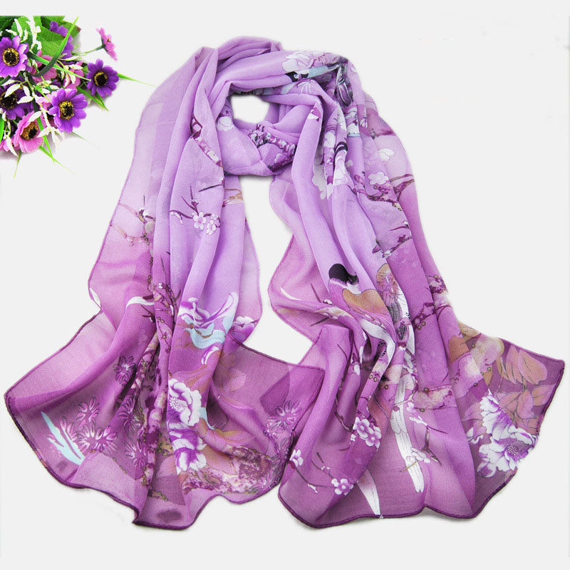 Chiffon Printed Chiffon Scarf For Women - KKscollecation