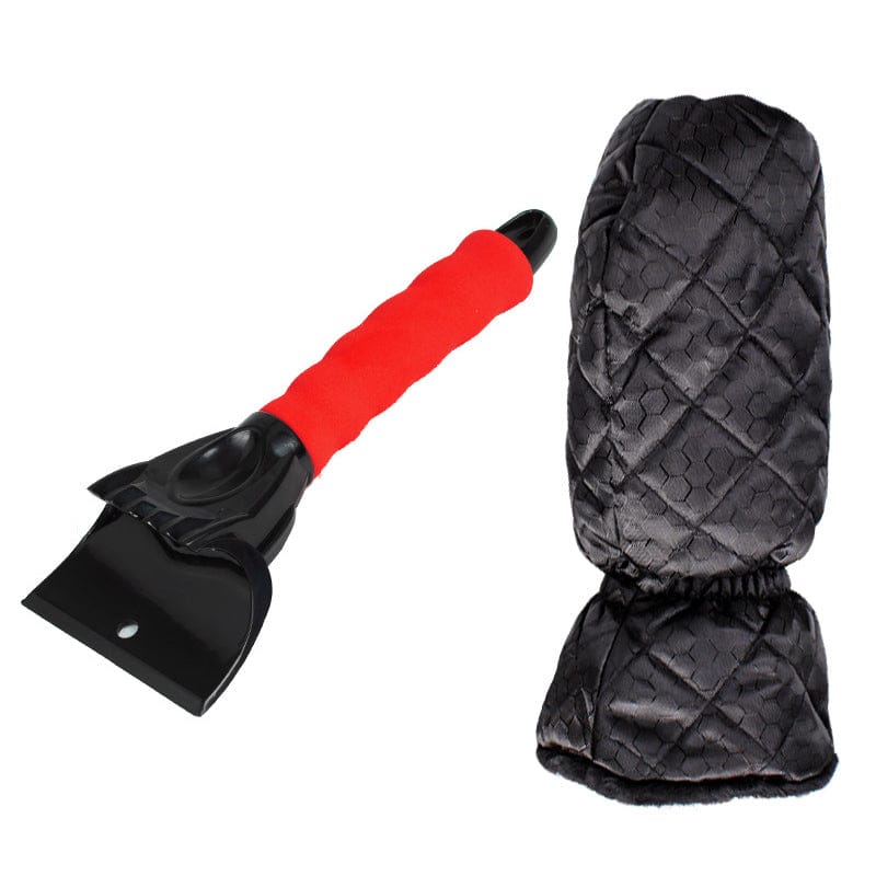 Car Windshield Snow Scraper Mitten With Durable Handle, Waterproof Snow Remover Glove With Warm Thick Soft Fleece - Krosscanada