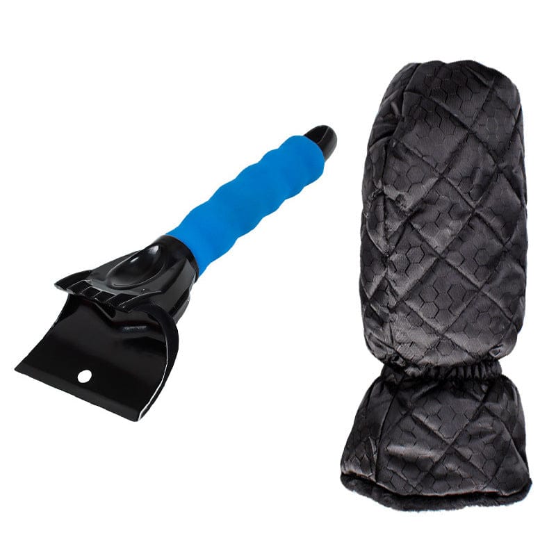 Car Windshield Snow Scraper Mitten With Durable Handle, Waterproof Snow Remover Glove With Warm Thick Soft Fleece - Krosscanada
