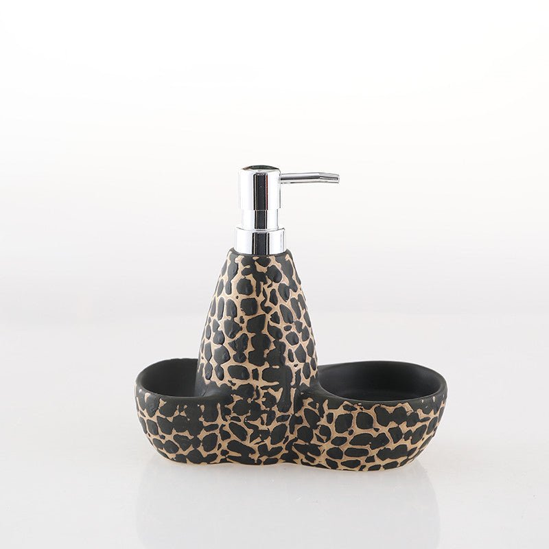 Ceramic Lotion Bottle With Sponge Seat Shower Bottle Creative Dual - use - Krosscanada
