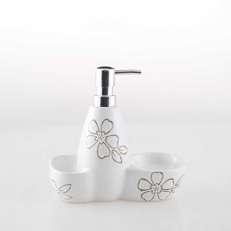 Ceramic Lotion Bottle With Sponge Seat Shower Bottle Creative Dual - use - Krosscanada