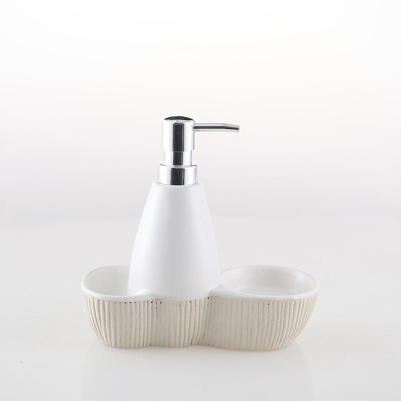 Ceramic Lotion Bottle With Sponge Seat Shower Bottle Creative Dual - use - Krosscanada