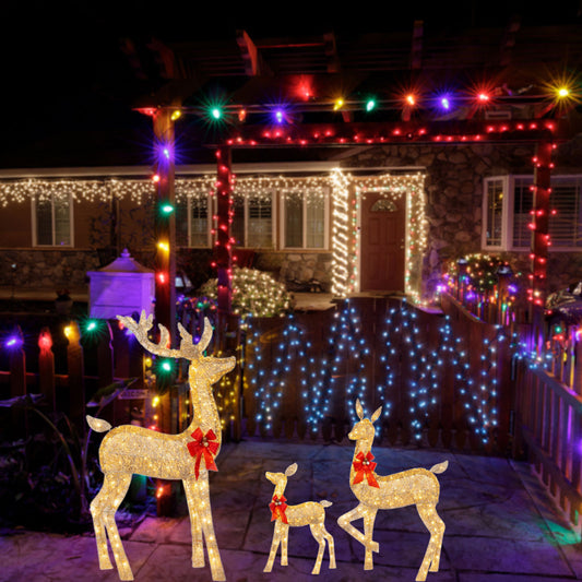 Christmas Deer Lighting Happy New Year - KKscollecation