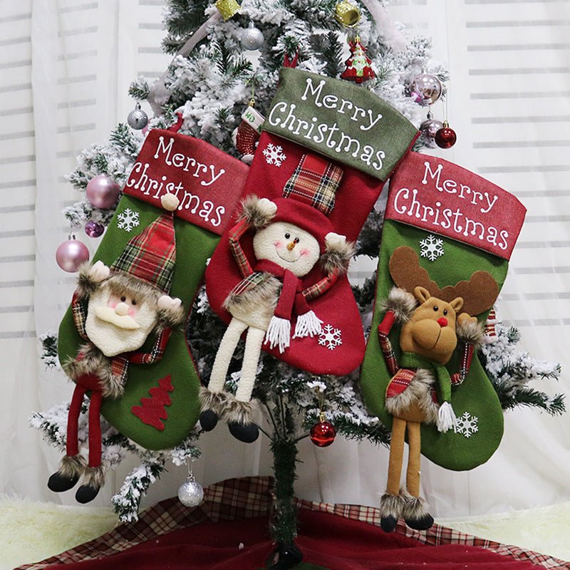 Christmas Decorations Christmas Big Sock Christmas Tree Pendant - Krosscanada