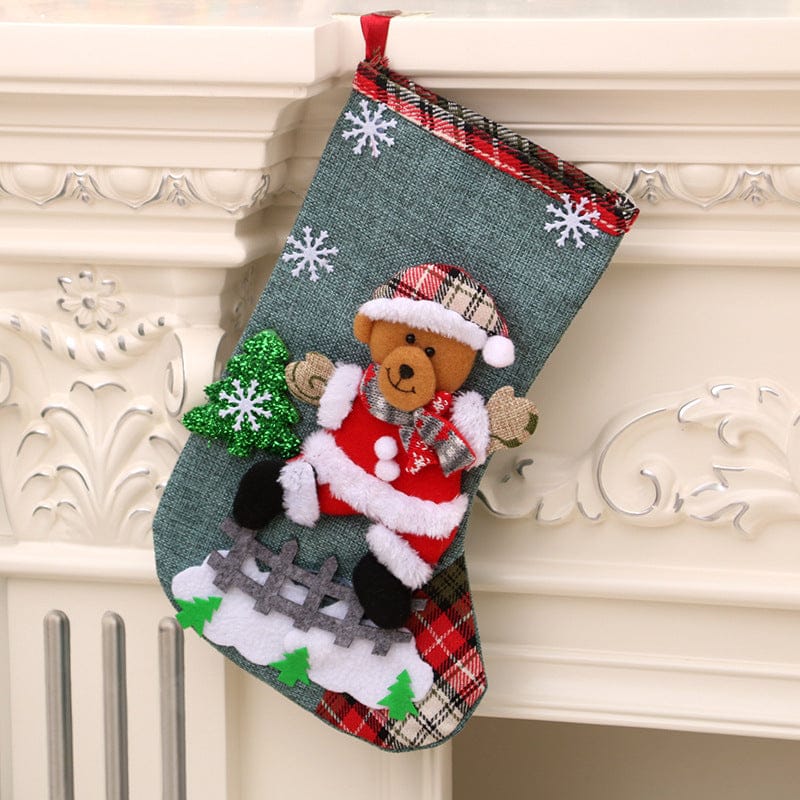Christmas Decorations Santa Claus Socks Christmas Tree Pendant Christmas Socks Gift Bag Christmas Bag - Krosscanada