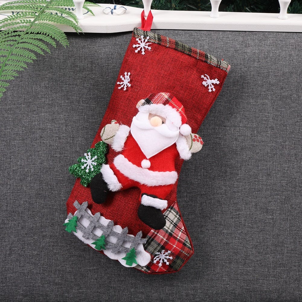 Christmas Decorations Santa Claus Socks Christmas Tree Pendant Christmas Socks Gift Bag Christmas Bag - Krosscanada