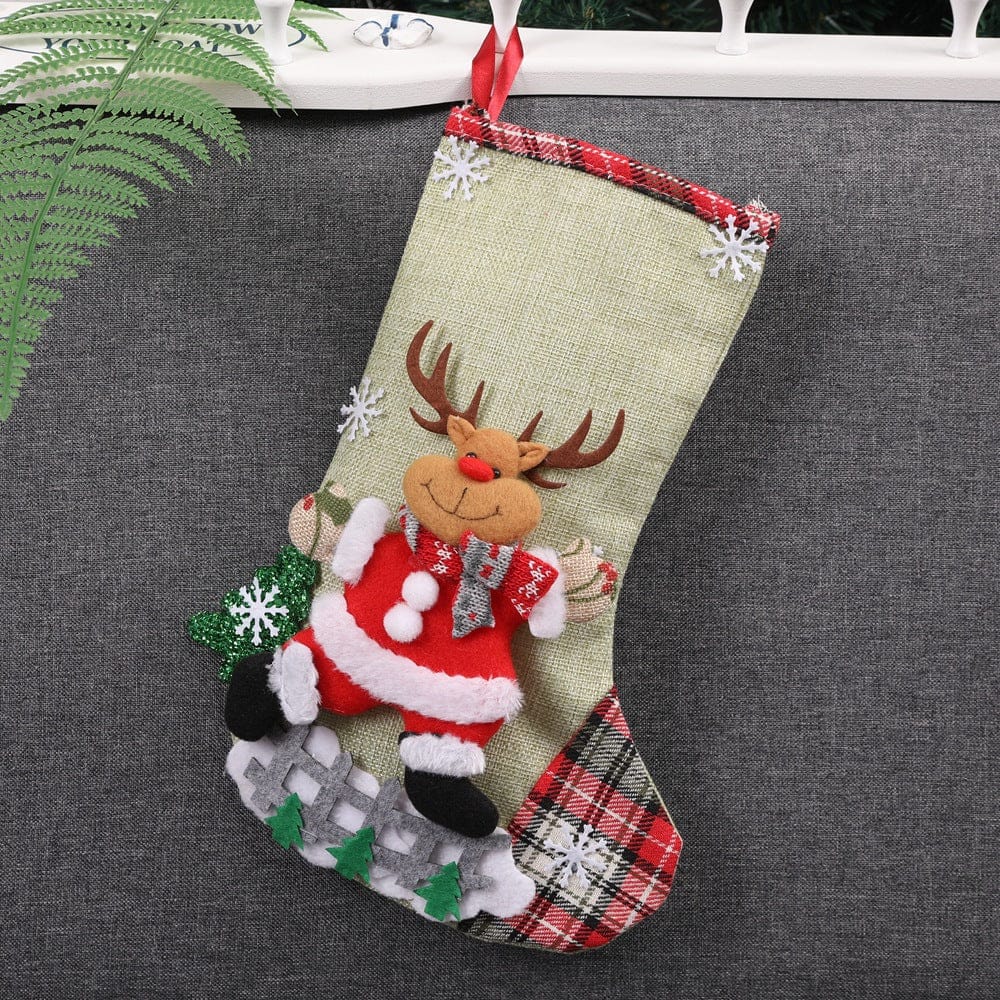 Christmas Decorations Santa Claus Socks Christmas Tree Pendant Christmas Socks Gift Bag Christmas Bag - Krosscanada