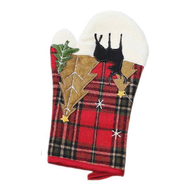 Christmas flower plaid gloves - Krosscanada