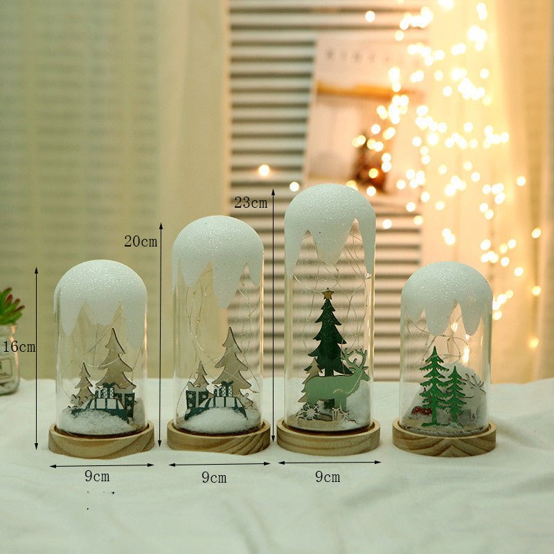 Christmas Gift Ornaments Creative Hanging Frost Christmas Tree Glass Cover - Krosscanada