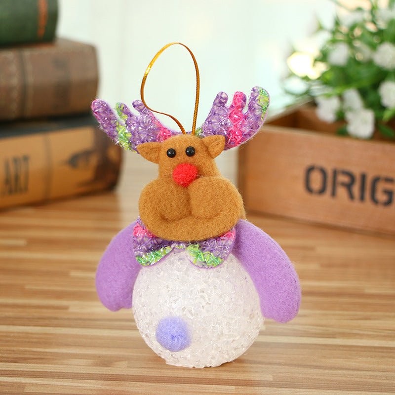 Christmas Luminous Pendant Santa Claus Snowman Bear Elk Lantern - Krosscanada