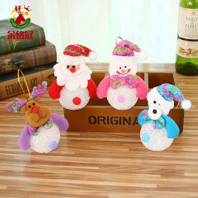 Christmas Luminous Pendant Santa Claus Snowman Bear Elk Lantern - Krosscanada