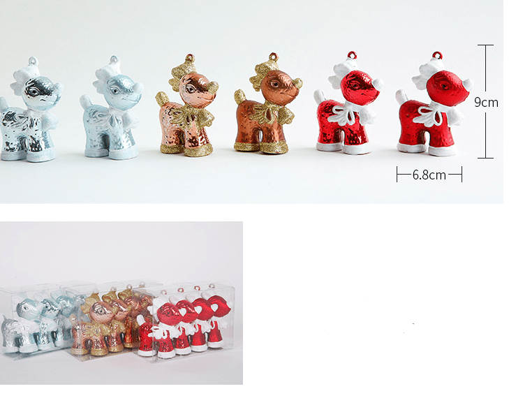 Christmas Ornaments Cute Gifts Reindeer Balls Stars Gingerbread Man Christmas Pendant Ornaments Charm - Krosscanada