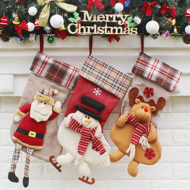 Christmas Sock Gift Bag Christmas Ornament - Krosscanada