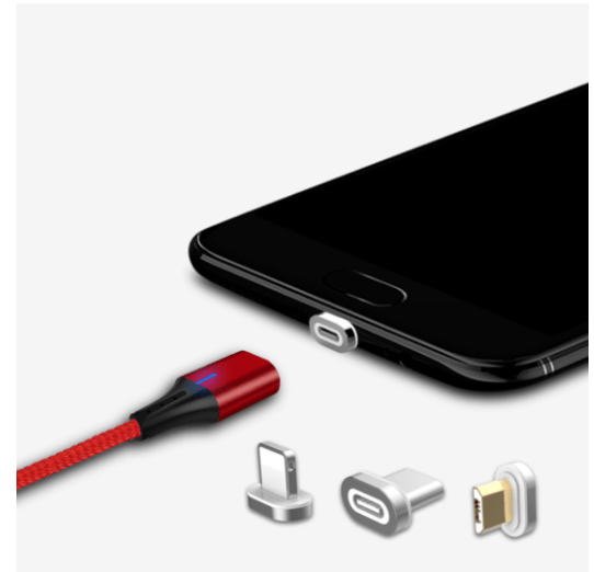 Compatible with Apple , Magnetic data line double U three - in - one source magnetic data line - Krosscanada