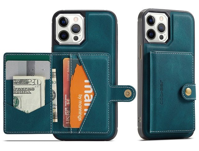 Compatible with Apple, Multifunctional Magnetic Card Holder Mobile Phone Case Iphone12pro Max Coin Purse - Krosscanada