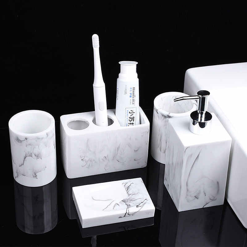 Creative Resin Five - piece Bathroom Set - Krosscanada