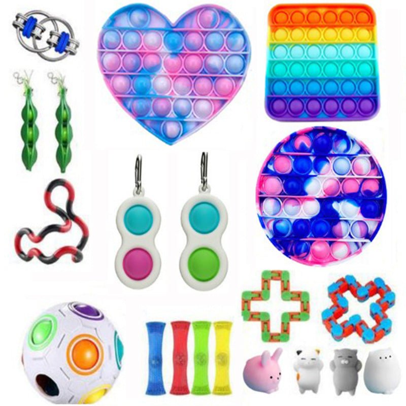 Cross Border Explosion Of Colorful Anti Rat Decompression Toy Set Children Adult Bubble Music Decompression Toy Set - Krosscanada