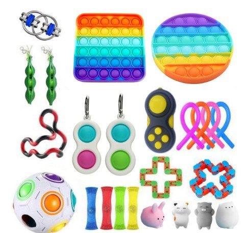 Cross Border Explosion Of Colorful Anti Rat Decompression Toy Set Children Adult Bubble Music Decompression Toy Set - Krosscanada