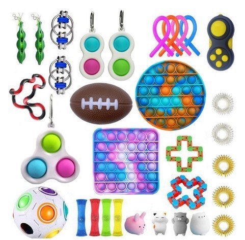 Cross Border Explosion Of Colorful Anti Rat Decompression Toy Set Children Adult Bubble Music Decompression Toy Set - Krosscanada