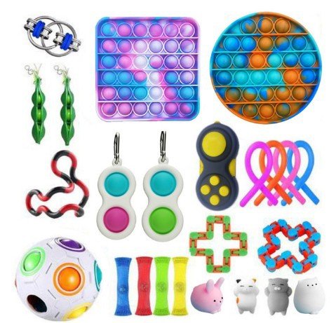 Cross Border Explosion Of Colorful Anti Rat Decompression Toy Set Children Adult Bubble Music Decompression Toy Set - Krosscanada